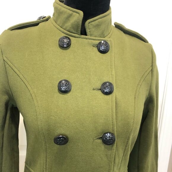 Mossimo Utility & Style Camo green button front jacket high collar jacket - Picture 2 of 14